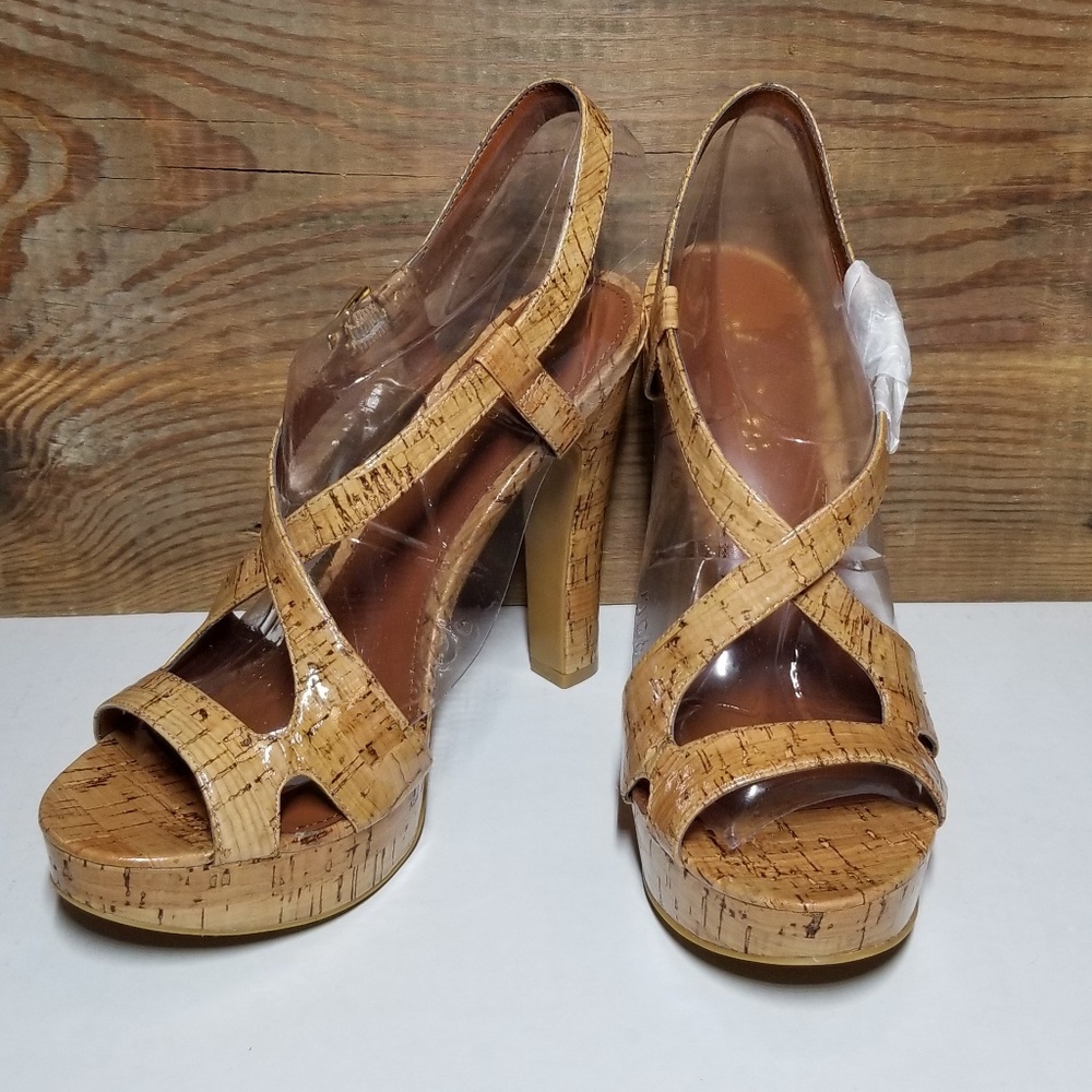 Like New Ralph Lauren Cork Heels
